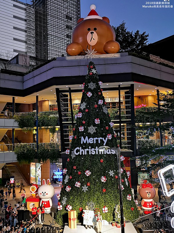 【2018台北聖誕活動】LINE FRIENDS一起過耶誕|信義新光三越,統一時代百貨越夜越美麗 @Maruko(丸子)與美食有個約會