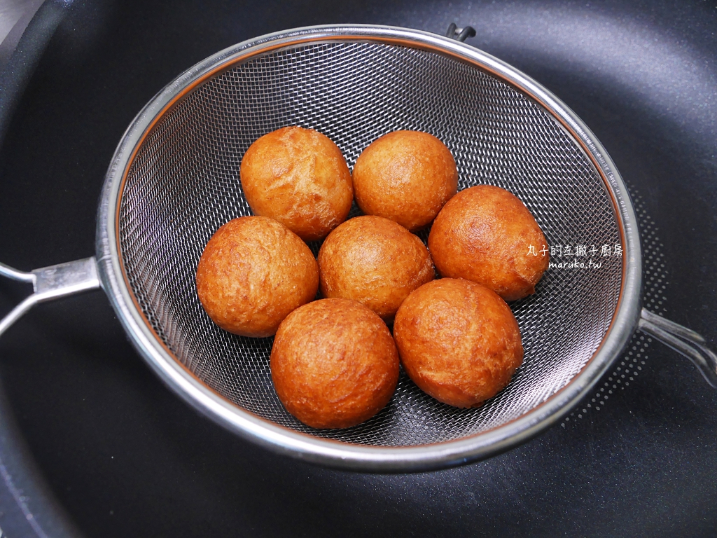 【食譜】日式甜甜圈 用鬆餅粉和豆腐,只要二樣食材簡單做鬆軟沖繩風甜甜圈 @Maruko(丸子)與美食有個約會