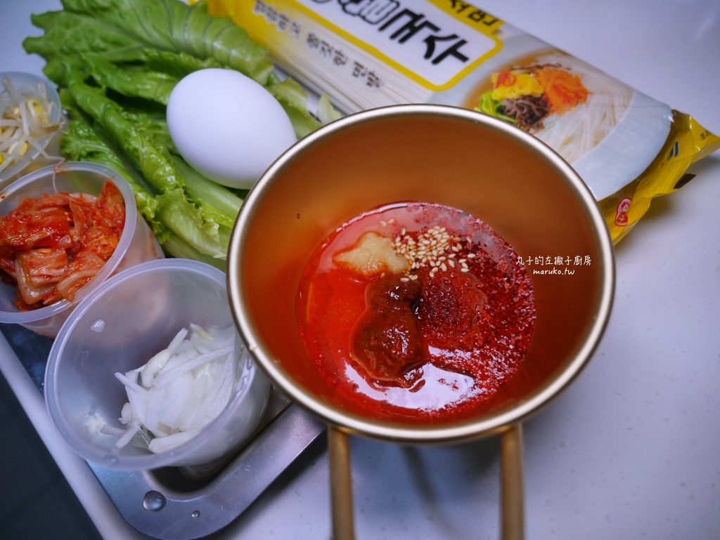 【食譜】韓式冷拌麵 首爾市場夏天最受歡迎的清涼冷麵做法 @Maruko(丸子)與美食有個約會