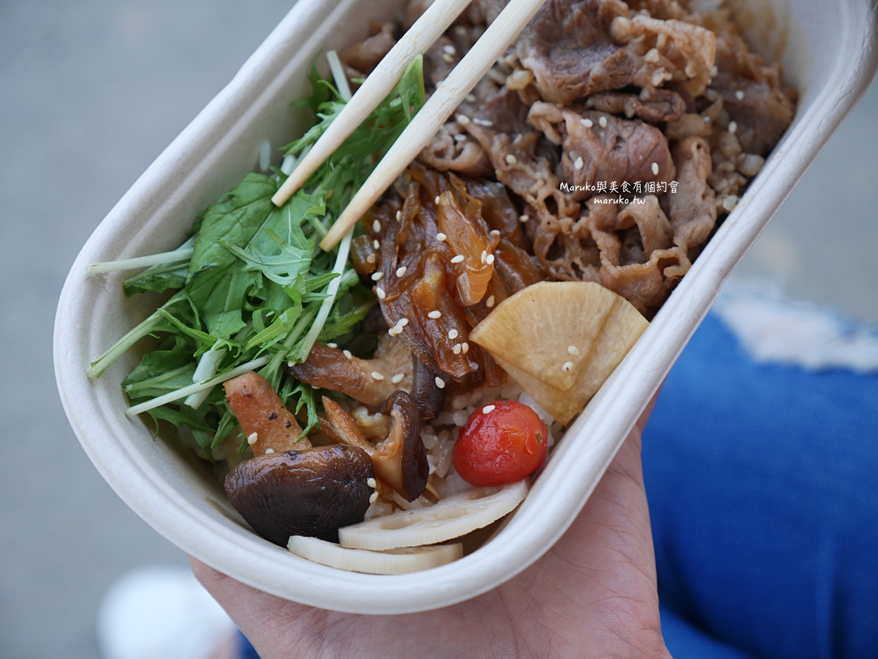【台北】信本家燒肉丼/獨家秘製燒肉/京都水菜柚香蓮藕/捷運西門站外送推薦 @Maruko(丸子)與美食有個約會