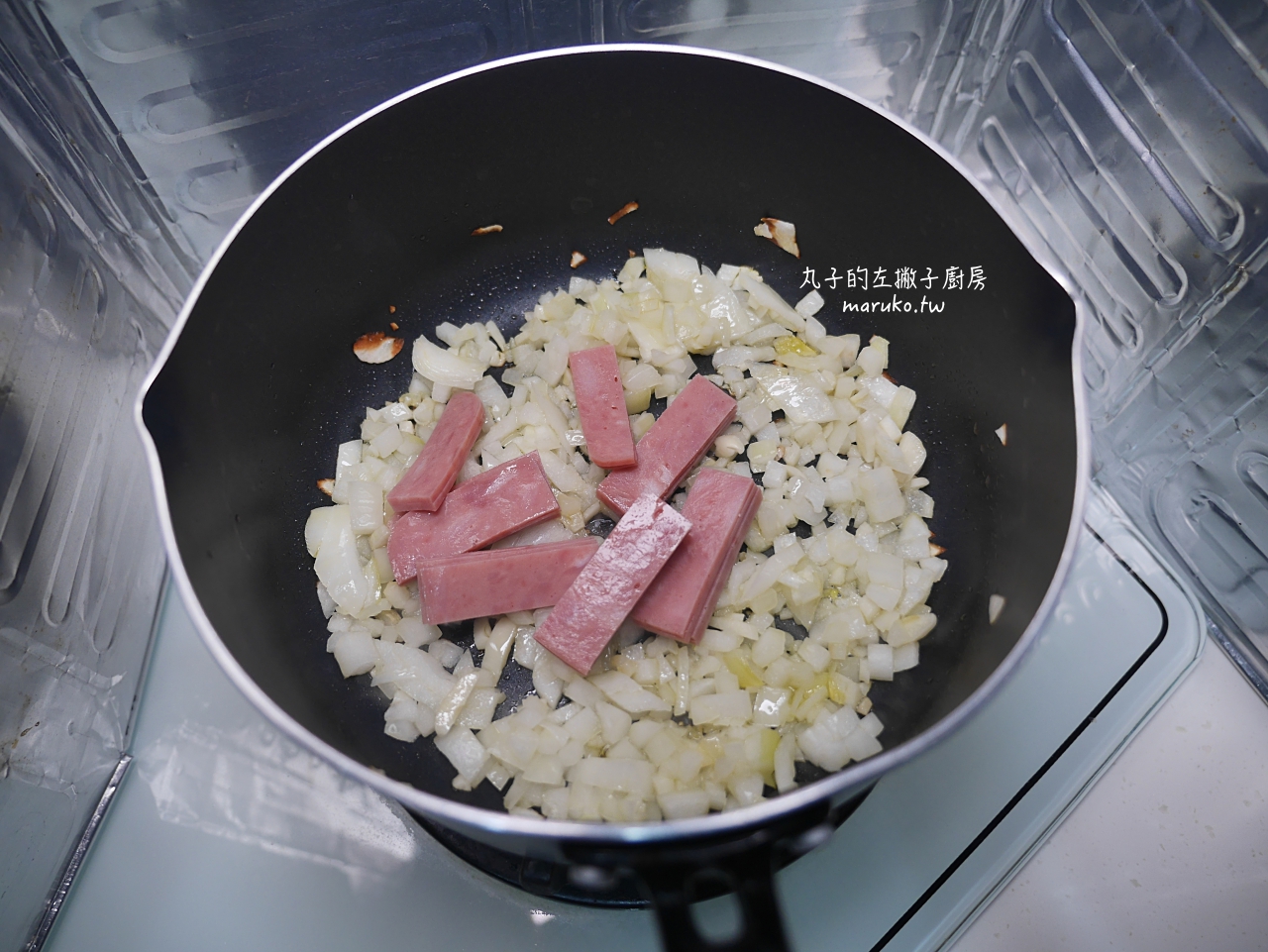 【食譜】和風奶油菠菜野菇燉飯/讓白醬風味更清爽的做法 @Maruko(丸子)與美食有個約會