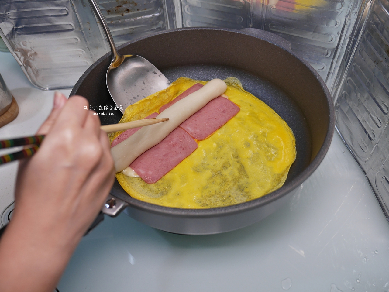 【食譜】韓式年糕煎蛋捲/二樣食材自製韓國年糕/韓式海苔捲做法 @Maruko(丸子)與美食有個約會