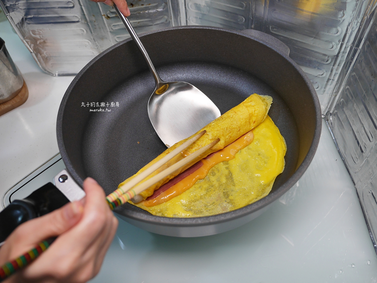 【食譜】韓式年糕煎蛋捲/二樣食材自製韓國年糕/韓式海苔捲做法 @Maruko(丸子)與美食有個約會