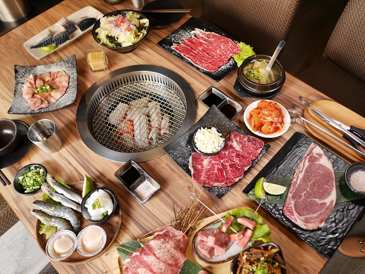 【桃園美食】和東燒肉屋｜百元午間燒肉定食，招牌牛舌七吃拼盤一次滿足 @Maruko(丸子)與美食有個約會