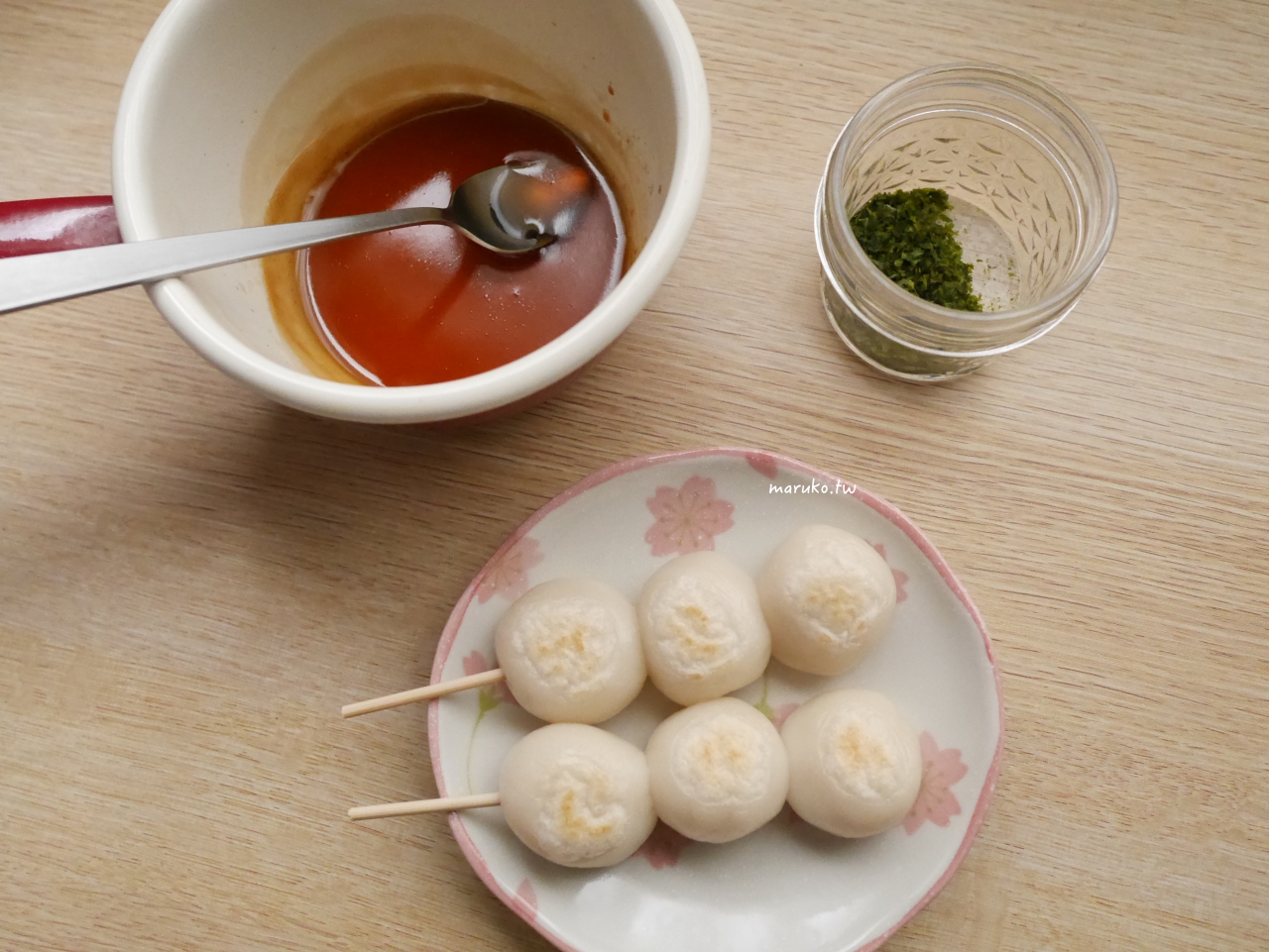 平底鍋食譜「日式糰子」在家做甜醬油、奶油味噌二種糰子醬 @Maruko(丸子)與美食有個約會