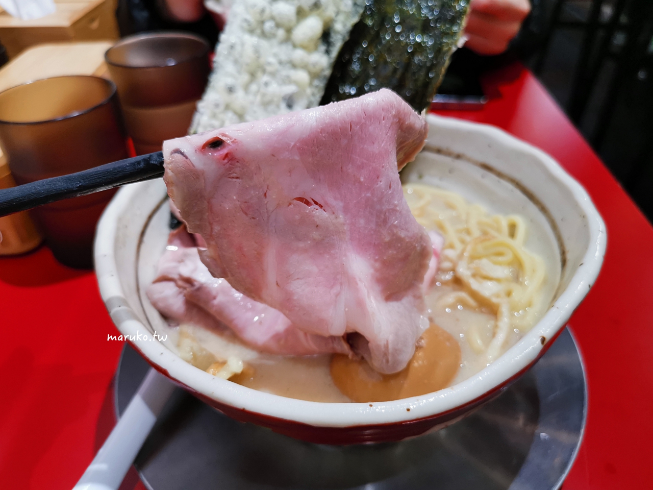 台北 京都柚子豚骨拉麵 日本京都空運來台的水尾產柚子 以豚骨湯為基底 有日本酒風味吟釀拉麵 @Maruko(丸子)與美食有個約會