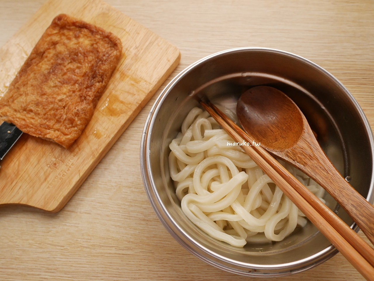 【食譜】豆皮烏龍麵 豆皮福袋烏龍麵 免高湯 簡單做法 @Maruko(丸子)與美食有個約會