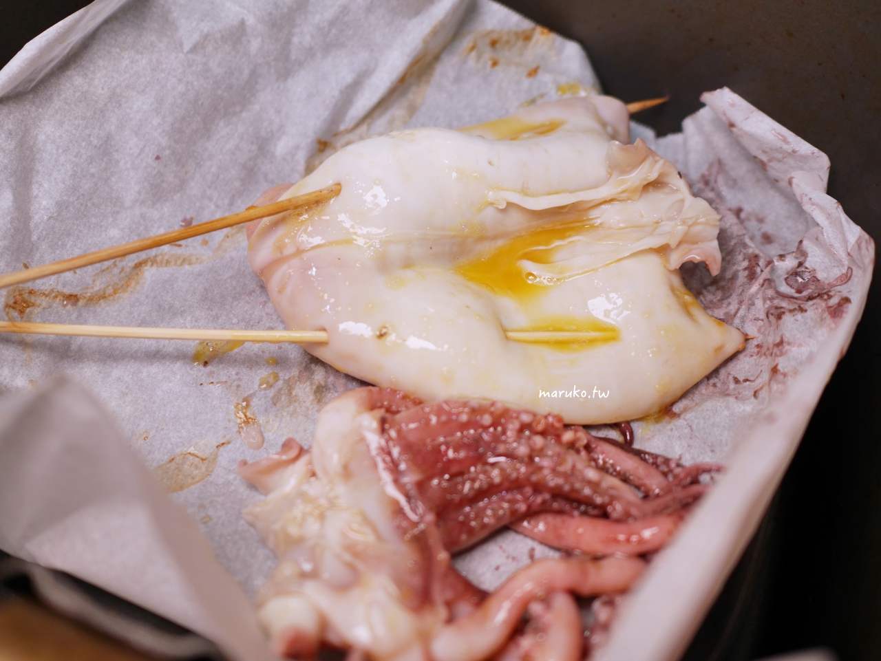 海產店的招牌菜「蛋烤小卷」魷魚一夜干氣炸鍋食譜簡單就能上手 @Maruko(丸子)與美食有個約會
