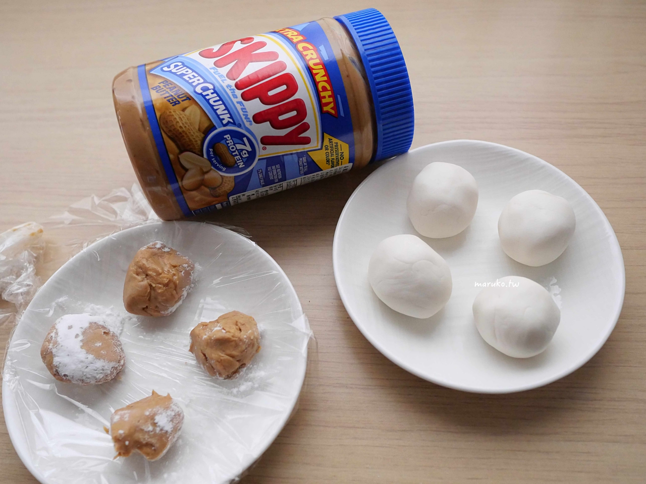【食譜】燒麻糬做法｜Skippy花生醬爆漿內餡燒麻糬、爆漿又香濃的燒麻糬做法 @Maruko(丸子)與美食有個約會