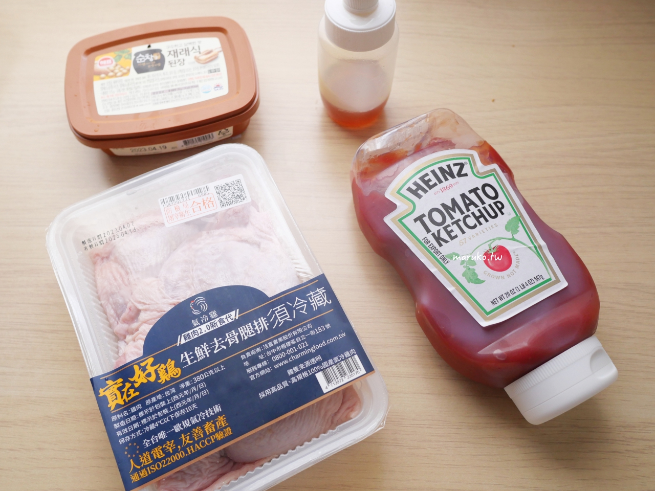 氣炸鍋雞腿食譜｜蜜汁烤雞腿排 15分鐘懶人食譜，鹹甜醬汁超下飯！ @Maruko(丸子)與美食有個約會