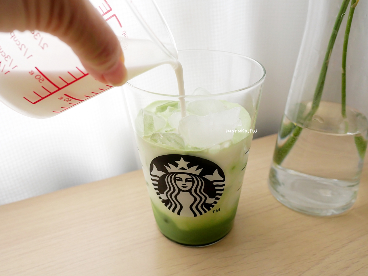 【食譜】抹茶咖啡拿鐵 宇治丸久小山園抹茶，一學就會的漸層系飲品！ @Maruko(丸子)與美食有個約會