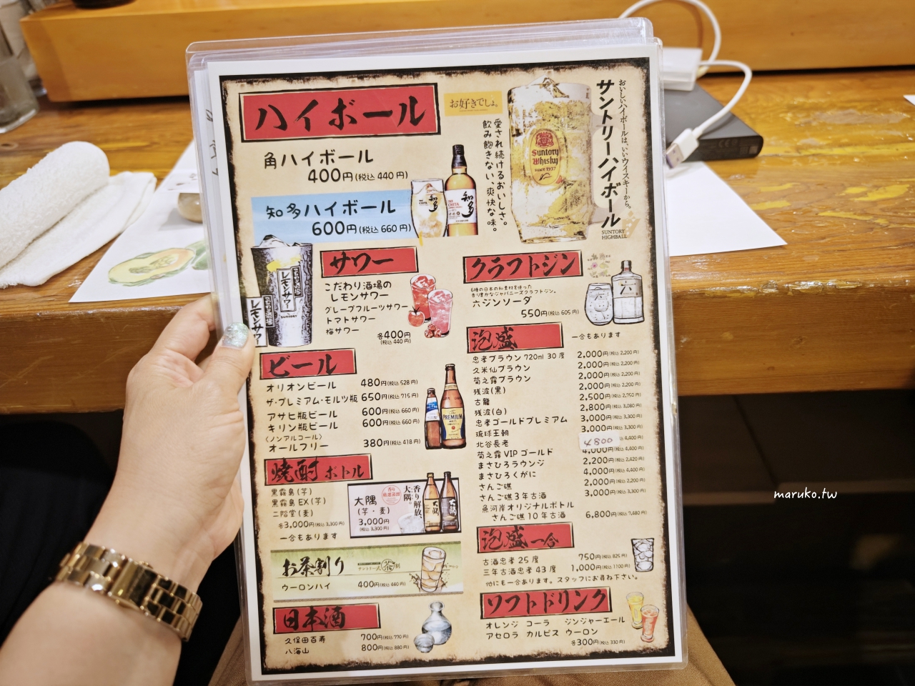 【沖繩美食】魚河岸海鮮居酒屋｜一人也能輕鬆吃壽司的迷你居酒屋，還吃得到瑪格麗特披薩！ @Maruko(丸子)與美食有個約會