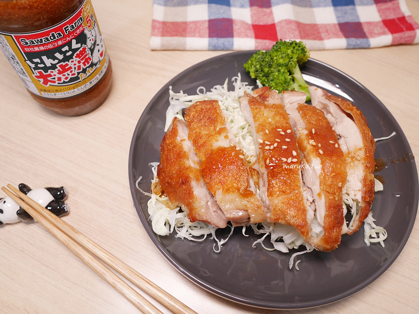 【食譜】蒜味醬燒豬肉 一次三道菜輕鬆上菜,平底鍋食譜分享! @Maruko(丸子)與美食有個約會