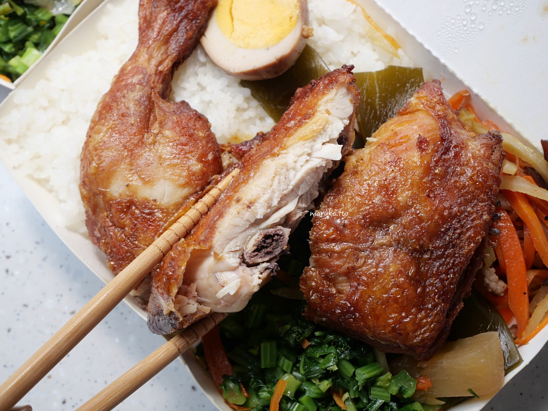 【華西街美食】馬家莊便當：熱賣50年在地老店，招牌現炸雞腿必吃！ @Maruko(丸子)與美食有個約會
