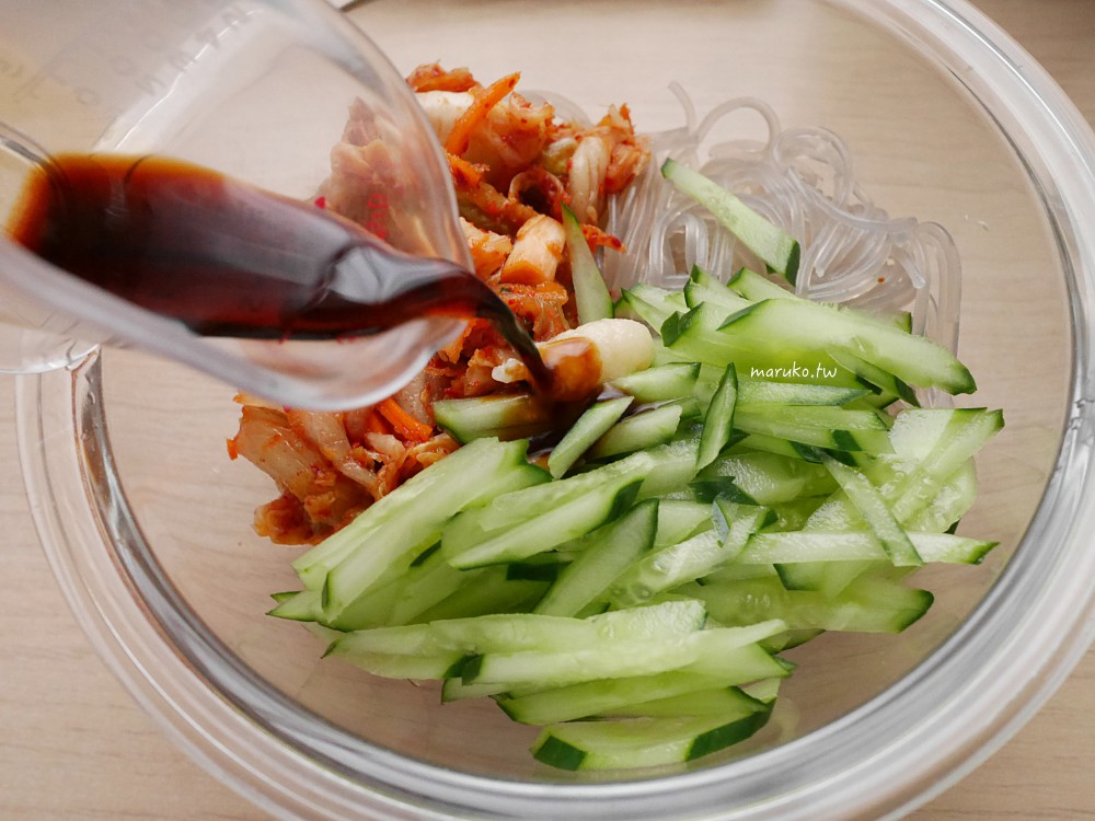 【食譜】韓式泡菜涼拌冬粉做法！10分鐘消暑低卡懶人料理 @Maruko(丸子)與美食有個約會
