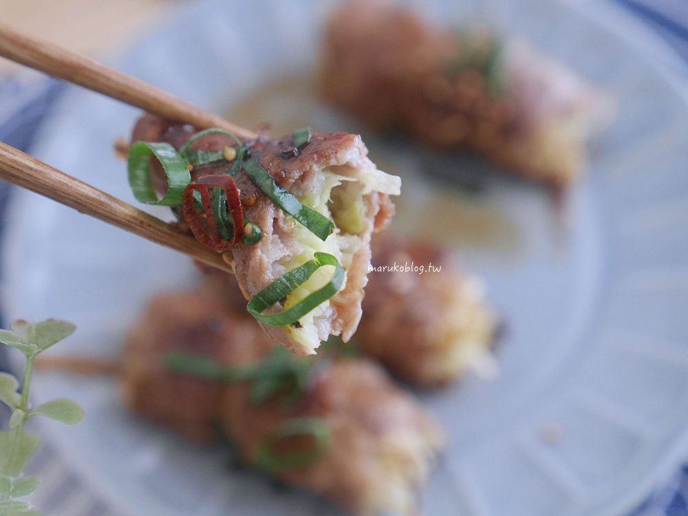 高麗菜食譜「醬燒豬肉高麗菜捲」柑橘醋醬汁、橙醋醬一步驟簡單又爽口 @Maruko(丸子)與美食有個約會