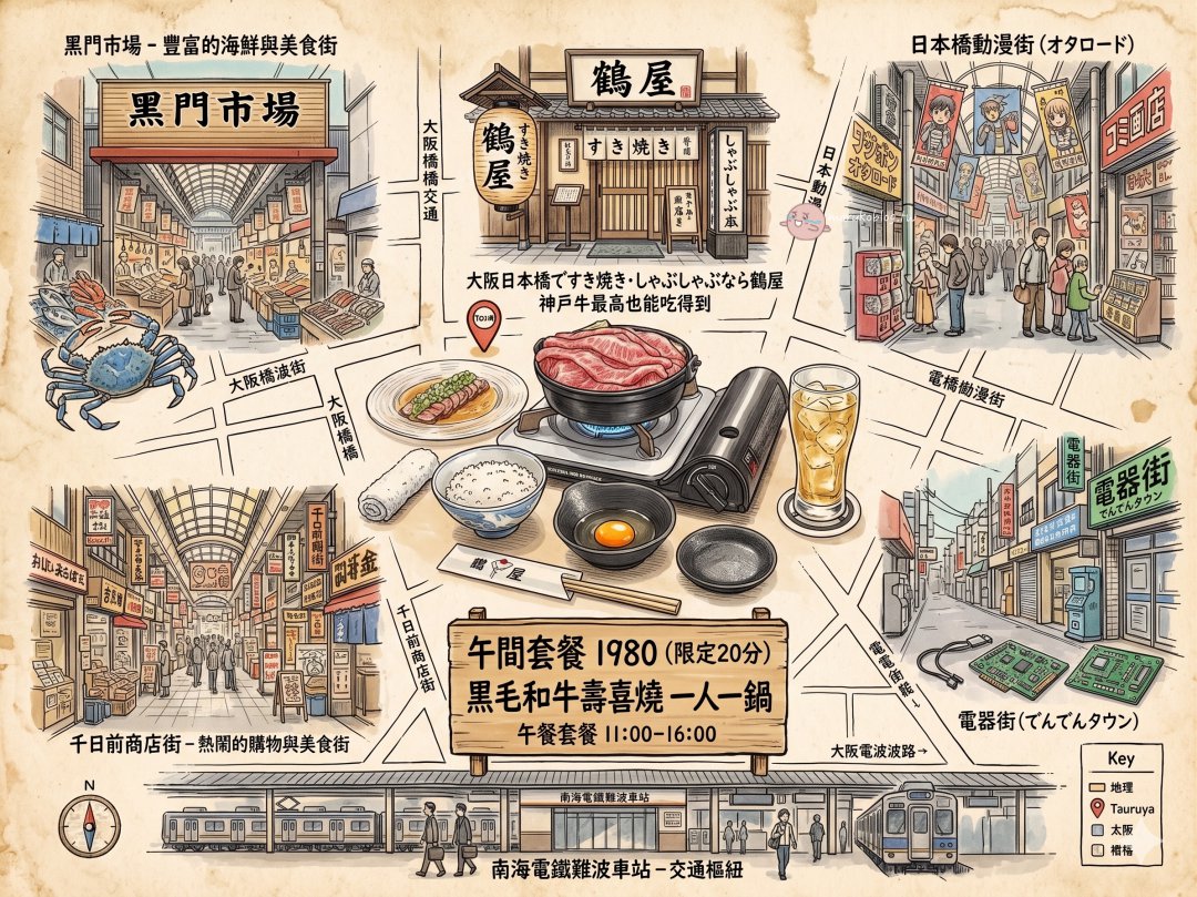 【大阪美食推薦】日本橋鶴屋壽喜燒:免花大錢爽吃黑毛和牛!黑門市場旁獨享一人一鍋 @Maruko(丸子)與美食有個約會 【大阪美食推薦】日本橋鶴屋壽喜燒:免花大錢爽吃黑毛和牛!黑門市場旁獨享一人一鍋 @Maruko(丸子)與美食有個約會