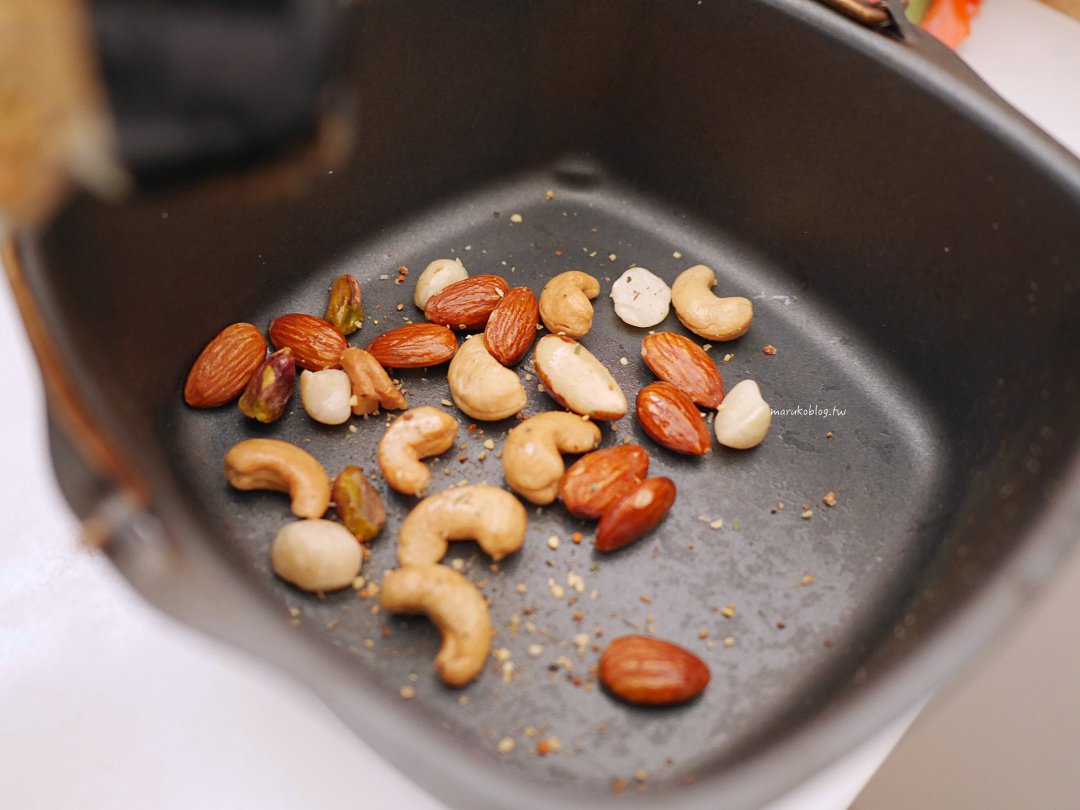 【氣炸鍋堅果食譜】自製大人系香辣起司堅果！加入堀西調味粉、起司粉 3分鐘搞定超開胃下酒菜做法 @Maruko(丸子)與美食有個約會