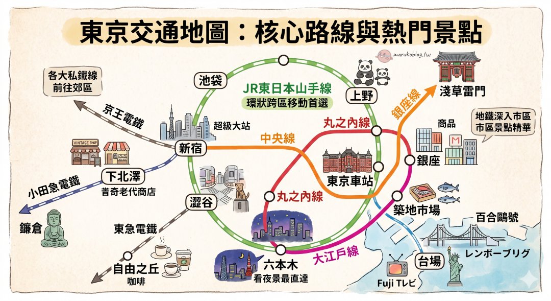 東京交通攻略｜地鐵、JR、Suica、機場交通、交通票券完整整理（自由行必看） @Maruko(丸子)與美食有個約會